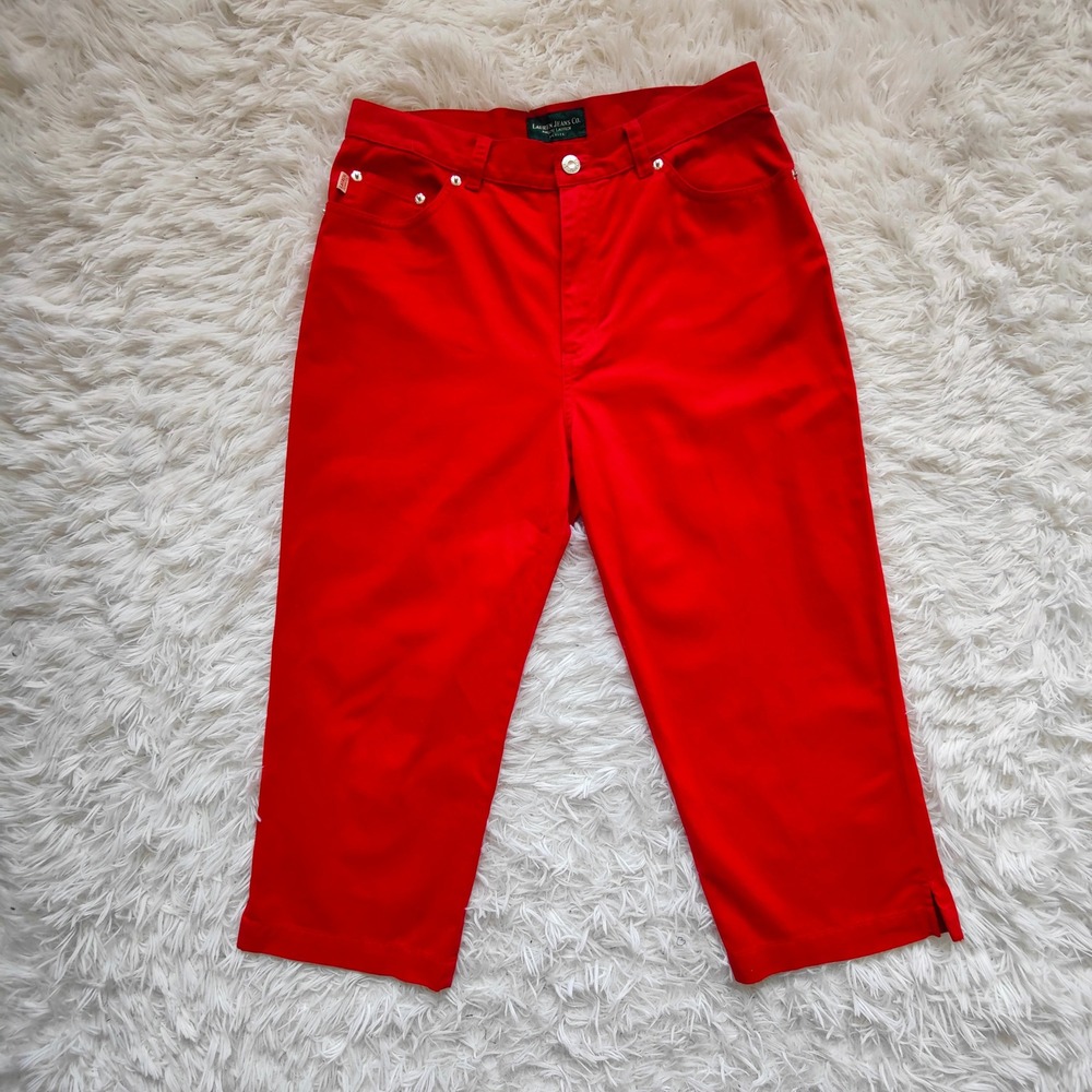 Vintage Lauren Jeans Co Ralph Lauren Red Capri Pants 10P Preppy Old Money Resort
